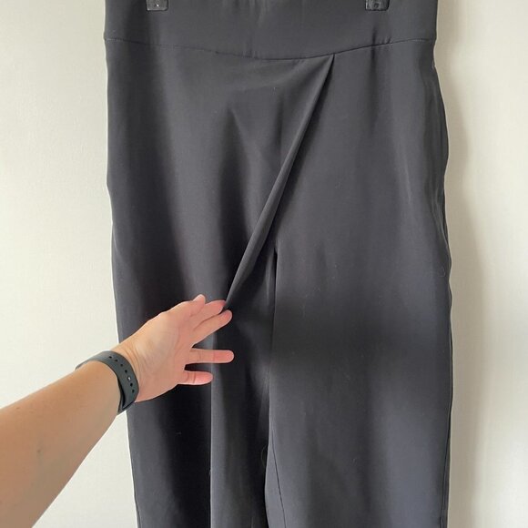 Lululemon With The Flow Pant Wide Leg High Rise Wrap-Front Casual Black 6 - Picture 5 of 9